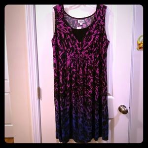 Ombré print sleeveless dress
